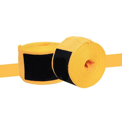 Bandes de boxe en coton 2Punch pour MMA et boxe, montrant les bandes enroulées avec détails du tissu blanc.